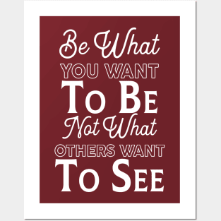 Be What You Want to be vintage retro quotes typography Posters and Art